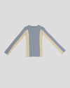 BASERANGE Long Sleeve T-Shirt TTML Collection Ribbed Cotton Portugal BAS-TTML-RB-SP25-BOW BLUE/HEN YELLOW
